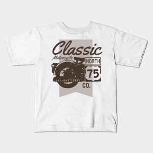 Classic Motorcycle Vintage | Timeless Biker Kids T-Shirt